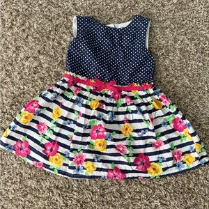 Nannette Navy and Floral Kids Dress